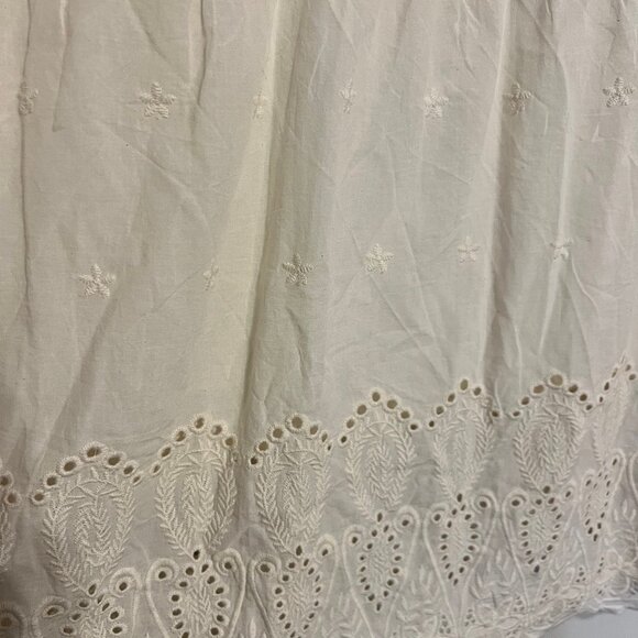 Neuflora Delphi Skirt Cream Embroidered Eyelet Boho Cottagecore Size XL - Picture 7 of 7